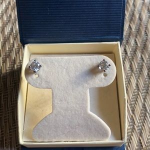 FREE w/purchase of any item $10+. CZ and Sterling Silver Round Stud Earrings